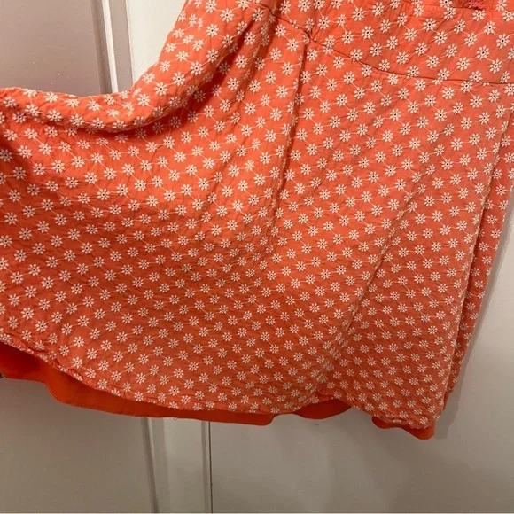 Trixxi Sun Dress Orange Peach White Embroidered Flowers 3X spaghetti straps - Picture 6 of 12